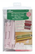 Clover CL Mini vävväv (dubbel), plast, rosa, 23 x 16,5 x 4 cm - 3177