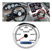 SALALIS GPS Hastighetsmätare Vägmätarpekare 0-120Km-H 0-999999Km Ip67 9-30Vdc Universal för bil (svart urtavla)