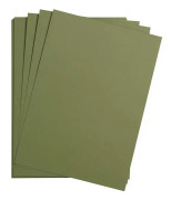 Clairefontaine - En Maya slät ritpappersfodral 25 ark 21x29,7 cm 185g, Khaki - 975270C
