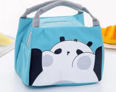 Portable Student Lunch Outdoor Portable Insulation Child Cute Student Lunch Box Bag(Panda)
