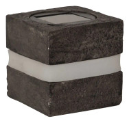 Solcellsdekoration Star Trading Stone Cube 8 cm MrkGr