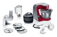 Bosch MUM5 MUM5X720 - Köksmaskin - 1000 W - djupröd/silver