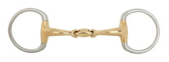 Olivbett för dubbelledd häst BR Equitation - silver/grå/grå - 12,5 cm