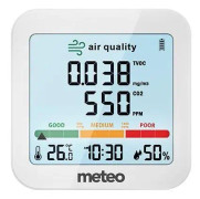 Väderrapport METEO SP88A - 8,2x8,2cm - med CO2-mätning - vit