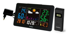Väderstation METEO SP91 - 20x13x1,5cm - trådlöst - svart
