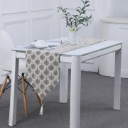 Linen Table Flag Tea Mat Cloth TV Cabinet Coffee Table Strip Cover Cloth, Size:240x33cm(White)