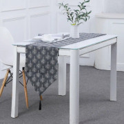 Linen Table Flag Tea Mat Cloth TV Cabinet Coffee Table Strip Cover Cloth, Size:240x33cm(Black)