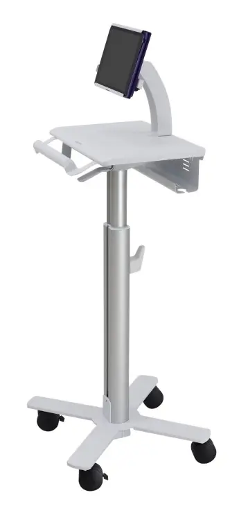Ergotron StyleView Tablet Cart, SV10 - Vagn - för surfplatta/tangentbord - medicinsk - metall - vit, aluminium - skärmstorlek: upp till 12 tum - TAA-