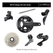 Shimano Ultegra DI2 R8170 komplett cykelgruppset 172,5 mm, 11-34T - svart/silver - 52x36T