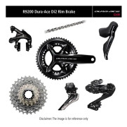 Shimano Dura Ace DI2 R9200 komplett gruppset 175 mm, 11-28T - svart/silver - 52x36T