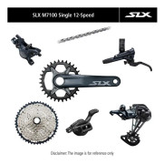Shimano SLX M7100 I-SPEC EV komplett cykelgruppset 175 mm, 10-45T - svart/silver - 32T