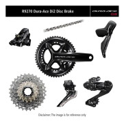 Komplett cykelgrupp - SHIMANO - Dura Ace DI2 R9270 - 175 mm - 11-30T - svart/silver