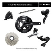 Shimano 105 R7020 komplett cykelgruppset 172,5 mm, 11-28T - svart - 52x36T