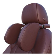 A05 Adjustable Car Auto U-shaped Memory Foam Neck Rest Cushion Seat Pillow with Hook & Mobile Phone Holder (Coffee)