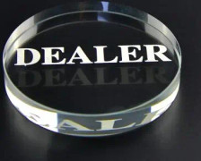 2 PCS Transparent Acrylic Casino Poker Chip Bingo Tags