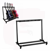 Foldable Long Metal Guitar Display Stand Shelf, Specification:Five Racks