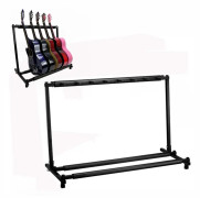 Foldable Long Metal Guitar Display Stand Shelf, Specification:Seven Racks