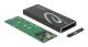 Delock - Förvaringslåda - M.2 - M.2 Card / SATA 6Gb/s - USB 3.2 (Gen 2) - svart