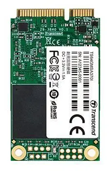Transcend MSA370I, 512 GB, mSATA, 6 Gbit/s