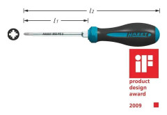 Hazet Verkstad Stjärnskruvmejsel PZ 2 Bladlängd: 100 mm DIN ISO 8764-1, DIN ISO 8764-2