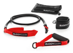 Resistance elastisk med utbytbart blad och handtag BuddySwim Ulimate dryland He ropes - röd/svart - Tung
