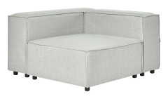Hörnsektion 1-sits soffa i grått linne Modul Modern 1-sits