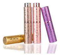 2 PCS Embossed Rotating Perfume Bottle Metal Discharge Bottle Sterilizing Alcohol Spray Bottle, Specification: 10ml(Brown)