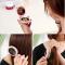Travel Portable Folding Massage Mirror Comb(Black)