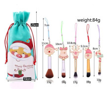 Christmas Makeup Brush Gift Elk Beginner Set Beauty Tool Set, Specification:Five Shorts 1-Double Sided