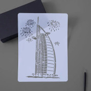 10 Sailing Hotel Construction Series Painting Template Theme City A4 Label Template