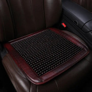 Car Maple Wood Beads Cushion Summer Massage Office Cold Cushion, Style: Small Square Pad(Red Edge Red Beads)