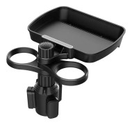 B05 Car Drink Water Cup Holder 360 Degree Rotating Dinner Plate(Black)