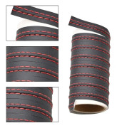 8m Car Center Console Interior Modification Leather Gap Strip(Black Red)