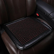 Car Maple Wood Beads Cushion Summer Massage Office Cold Cushion, Style: Small Square Pad(Black Edge Red Beads)