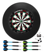 Kompletta pilset Sisalmål + skyddsring + 2 uppsättningar pilar + väggfäste