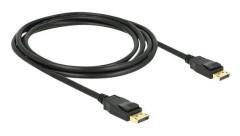 Delock DisplayPort Anslutningskabel DisplayPort-kontakt, DisplayPort-kontakt 2.00 m Svart 83806 guldpläterad kontakt Di