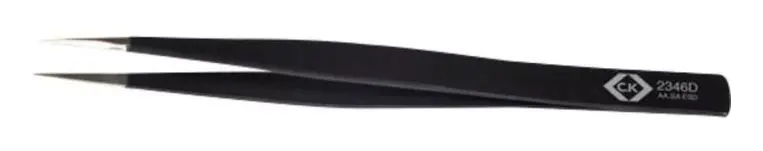 CK Precision ESD Tweezers Straight Fine Smooth Tips
