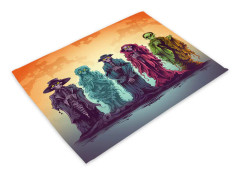 4-pack Halloween bordstabletter-42*32cm