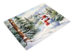Julmattor i bomull och linne 4-pack