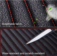 3 in 1 Car Seat Cushion Free Binding Half Inclusive Seat Mat Set (Beige)