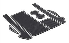 7 in 1 Car Water Cup Gate Slot Mats Silicon Anti-Slip Interior Door Pad for Tesla Model X (White)