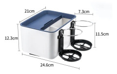Car Multifunctional Storage Box Water Cup Holder (Grey)