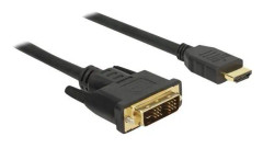 Delock - Adapterkabel - DVI-D hane till HDMI hane - 5 m - trippelskärmad - svart
