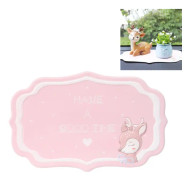 2 PCS Car Interior Decoration Anti-slip Mat PVC Soft Rubber Coaster Placemat(Time Powder)