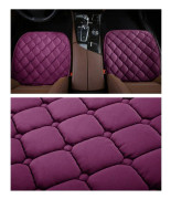 3 PCS / Set Luxurious Warm Car Seat Cover Cushion Universal Front Back Seat Covers Car Non-slip Chair Pad Warm Car Mats No Back Plush Cushion(Purple)