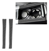Car Carbon Fiber Armrest Cup Holder Decorative Stickers for Volvo V60 2010-2017 / S60 2010-2018, Left and Right Drive Universal