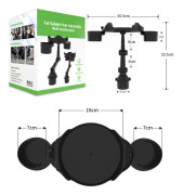 Car Water Cup Holder Dinner Plate Rack Rotatable Mobile Phone Holder(Black)
