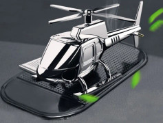 In-Car Odor-Removing Decorations Car-Mounted Helicopter-Shaped Aromatherapy Decoration Products Specification： Silver/10 Aromatherapy Core