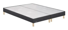BULTEX Bäddbotten 2 x 80 x 200 Vitality fast ljung mörkgrå Duo 1620 (160x200)