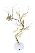 SALALIS Bonsai Light Gold Leaf Tree Lamp 72LED USB Koppartråd Bordsnattlampa för dekoration
